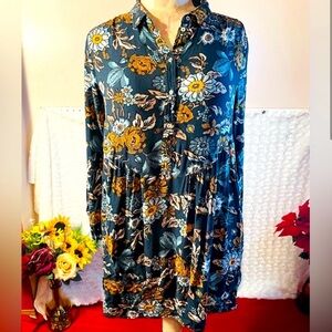 H&M Floral Tunic Blouse